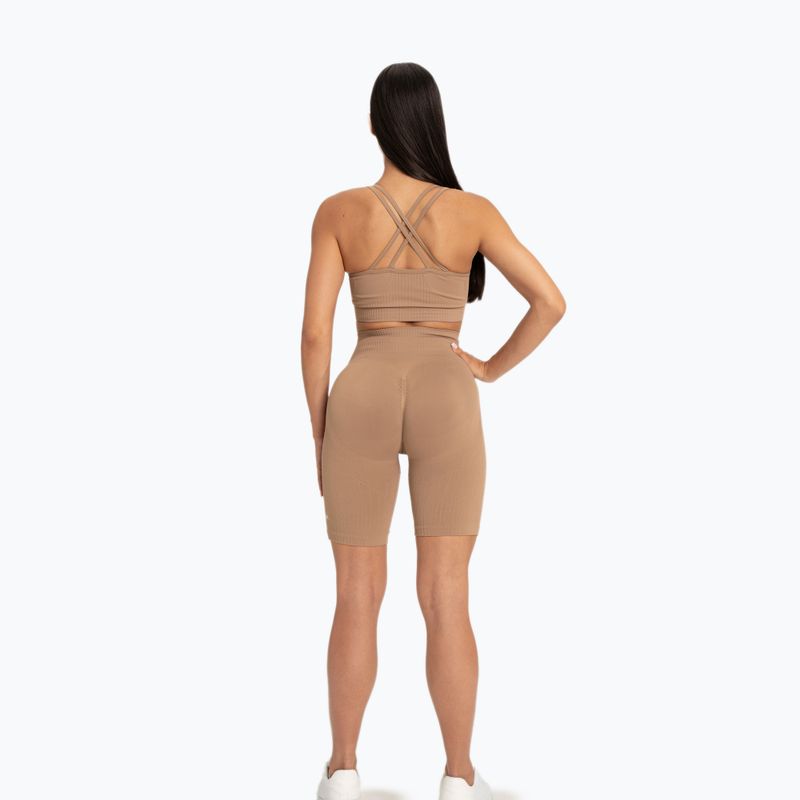 Moteriški treniruočių šortai Gym Glamour Push Up 2.0 nougat 3
