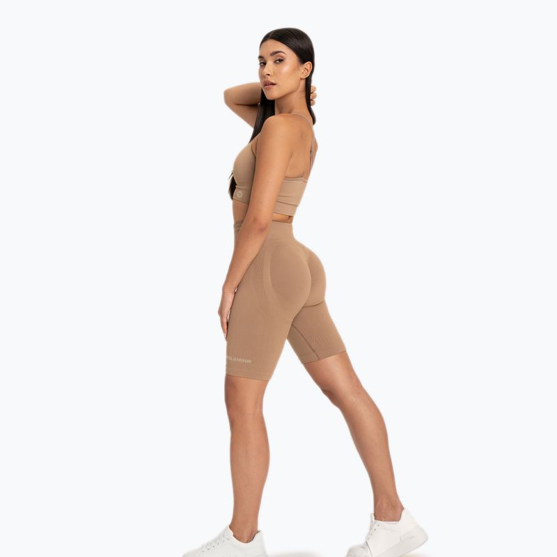 Moteriški treniruočių šortai Gym Glamour Push Up 2.0 nougat 4