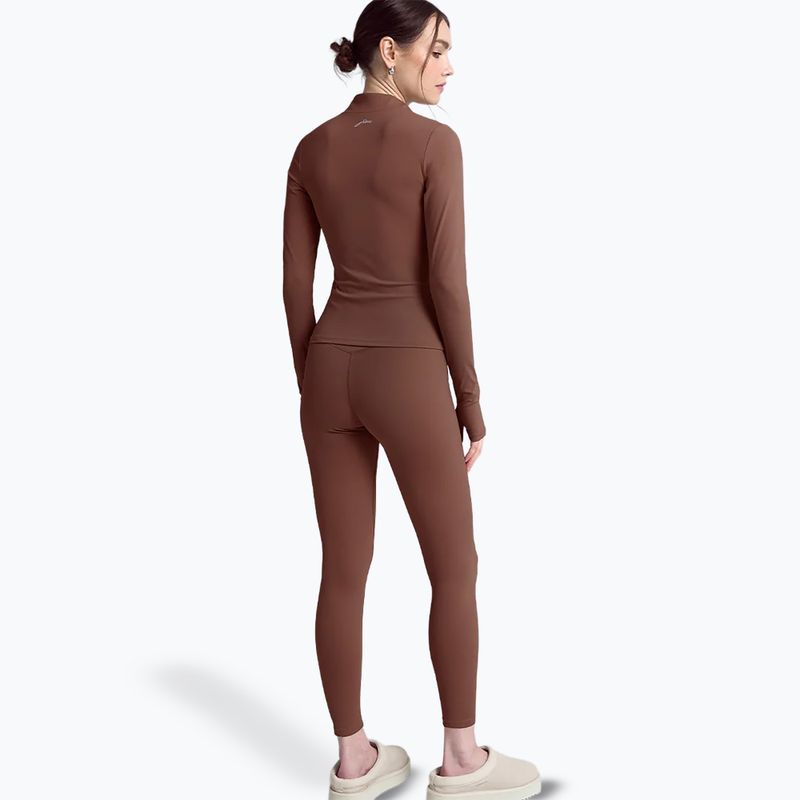 Moteriški marškinėliai ilgomis rankovėmis JOYINME Motion LS 1/4 Zip chestnut 3