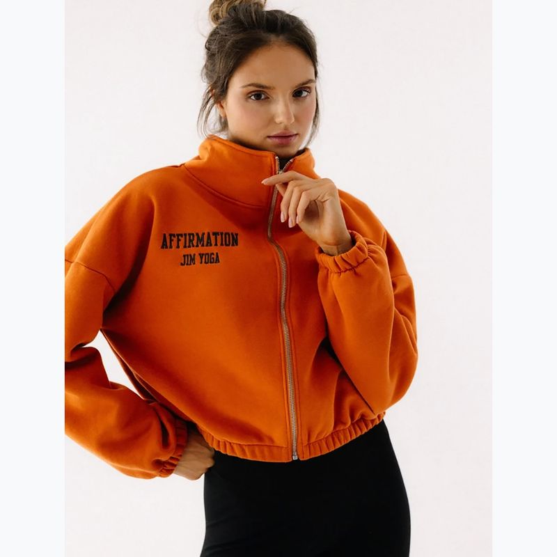 Moteriškas flisinis džemperis JoyInMe Zip Flow Sweatshirt pumpkin spice 4