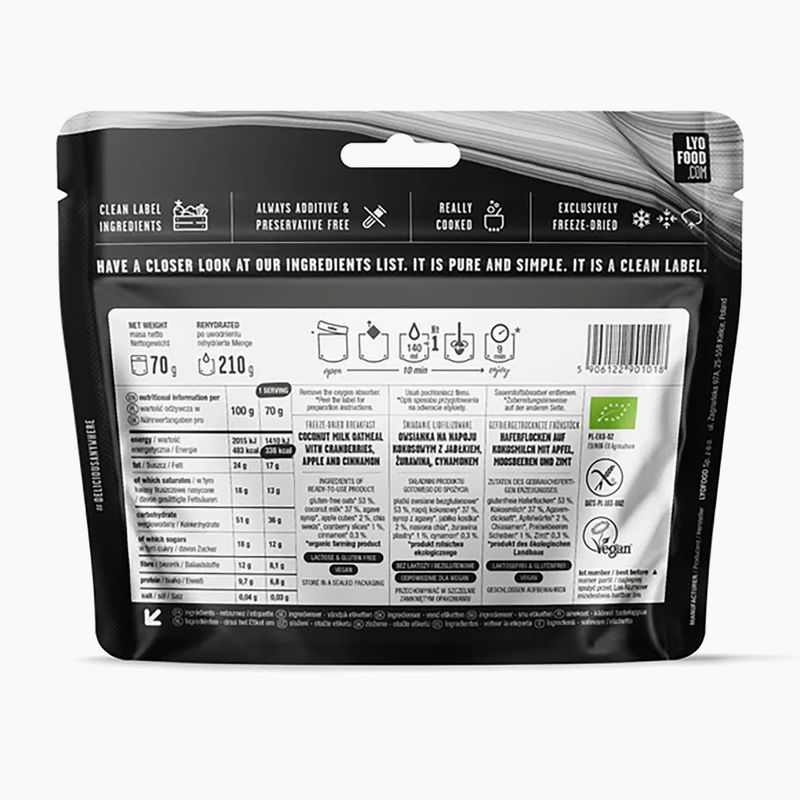Liofilizuotas maistas LYOFOOD Obuolių-cinamono košė 210 g 2