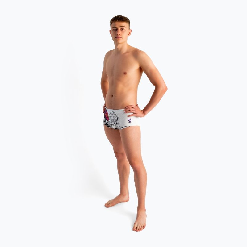 Vyriškos plaukimo trumpikės SWEEP Aqua Medusa baltos 6