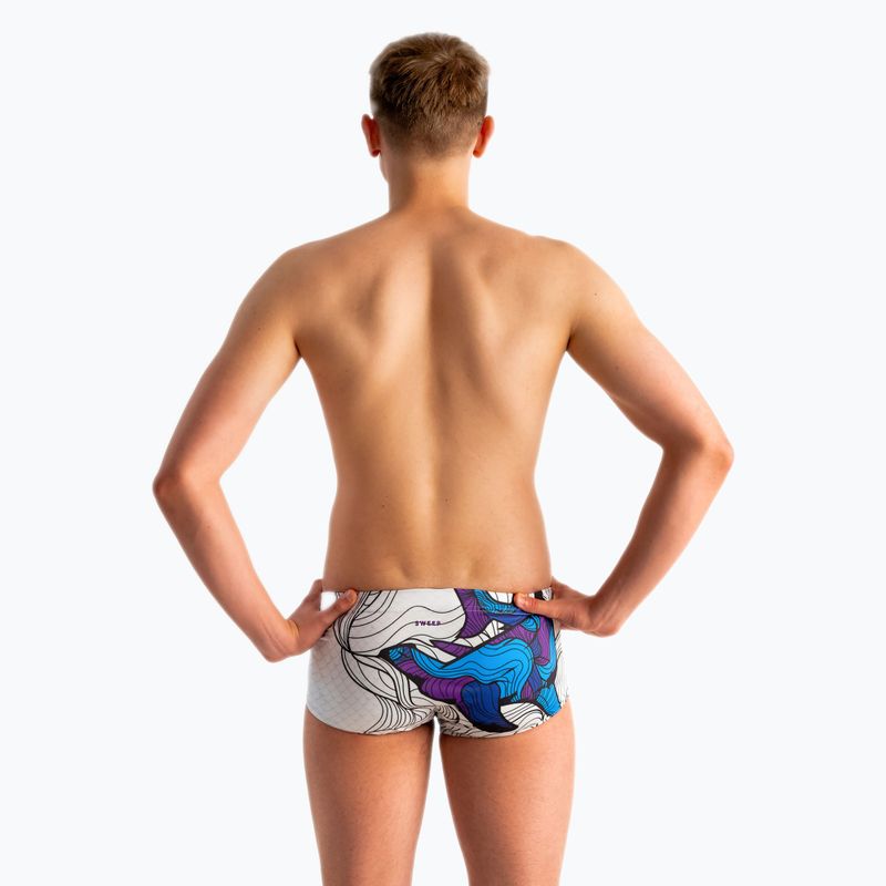 Vyriškos plaukimo trumpikės SWEEP Aqua Medusa baltos 7