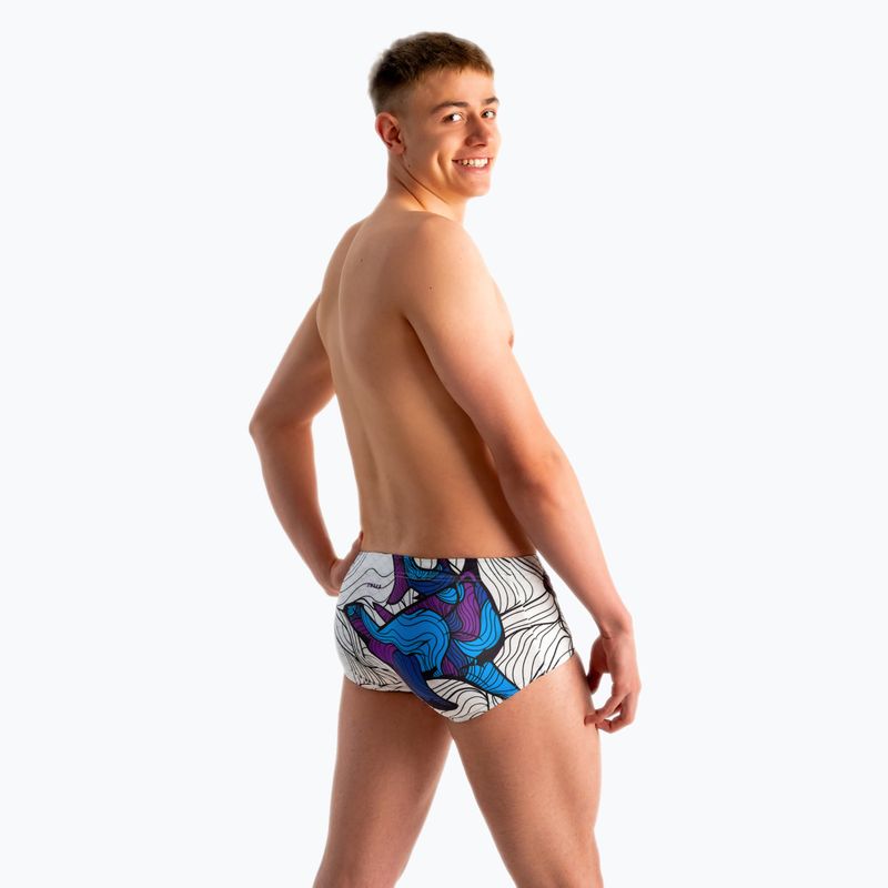 Vyriškos plaukimo trumpikės SWEEP Aqua Medusa baltos 8