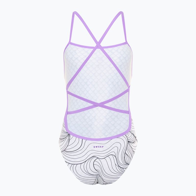Moteriškas vientisas plaukimo kostiumas SWEEP Aqua Medusa baltas 2