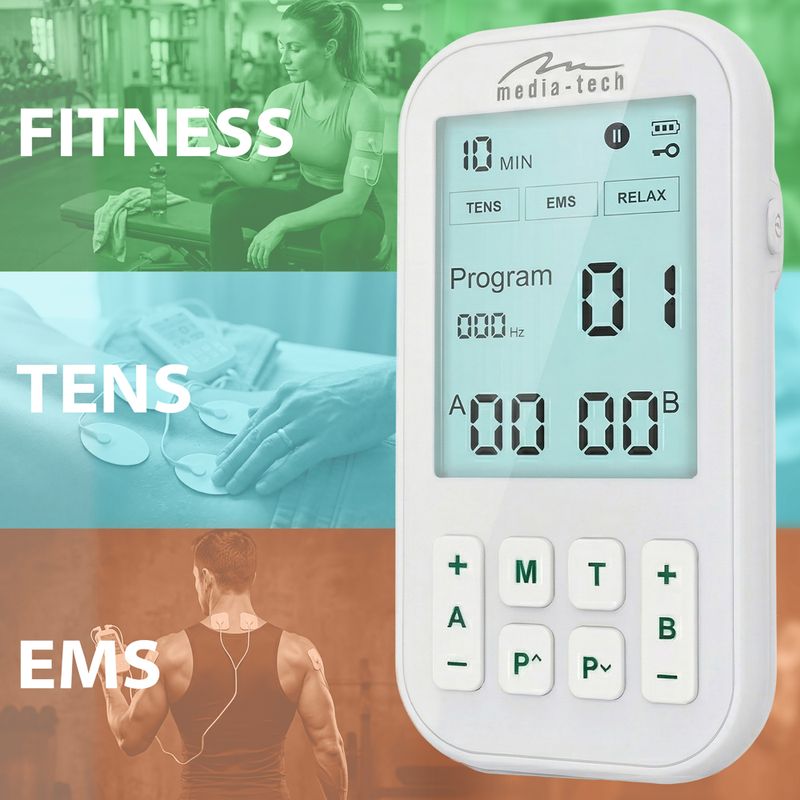 Masažuoklis Media-Tech Tens/Ems Physiotherapy white 11