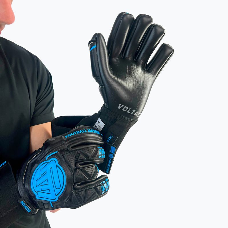 Vartininko pirštinės Football Masters Voltage Plus NC black/blue 4