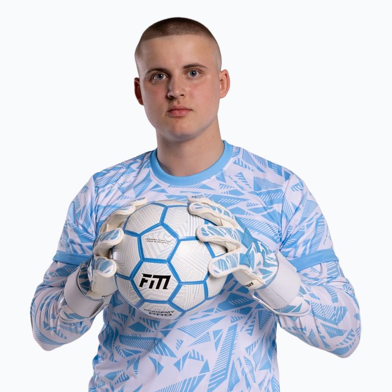 Vartininko pirštinės Football Masters Invictus X PRO white/blue 4