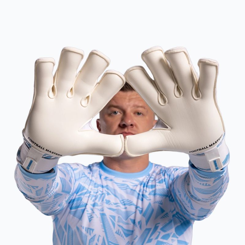 Vartininko pirštinės Football Masters Invictus X PRO white/blue 8