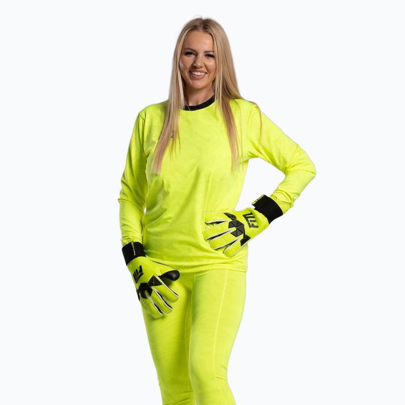 Vartininko pirštinės Football Masters Invictus X PRO yellow fluo 2