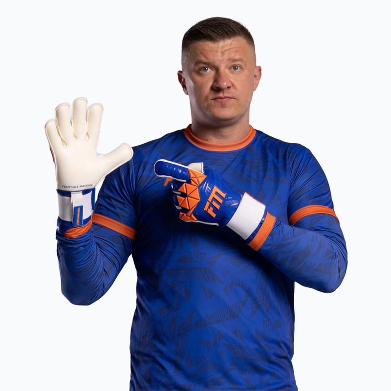 Vartininko pirštinės Football Masters Invictus X PRO blue/orange 3