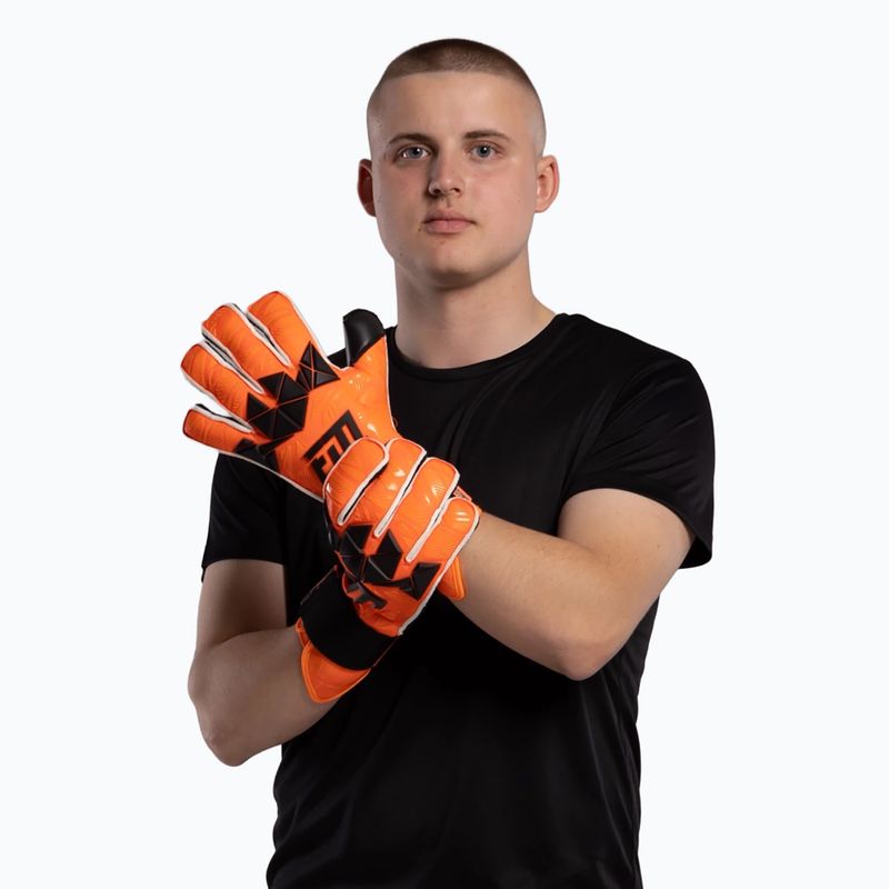 Vartininko pirštinės Football Masters Invictus X PRO orange fluo 5