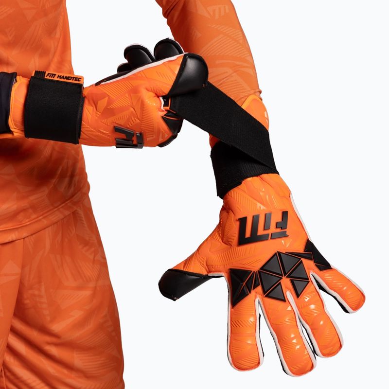 Vartininko pirštinės Football Masters Invictus X PRO orange fluo 9