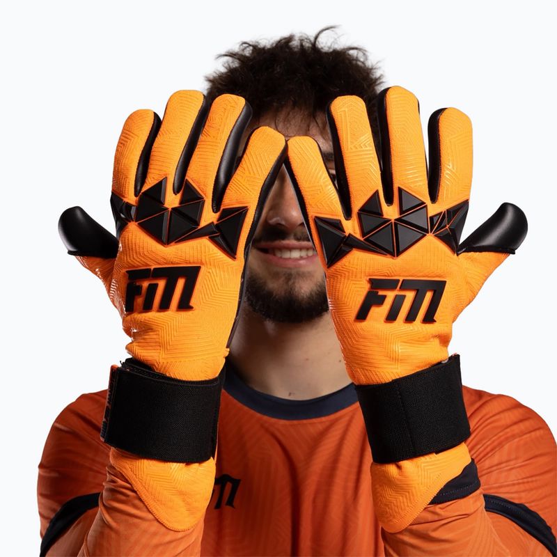 Vartininko pirštinės Football Masters Varis X PRO orange fluo 4
