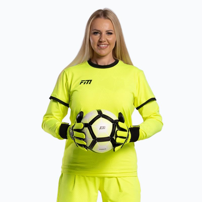 Vartininko pirštinės Football Masters Varis X PRO yellow fluo 3