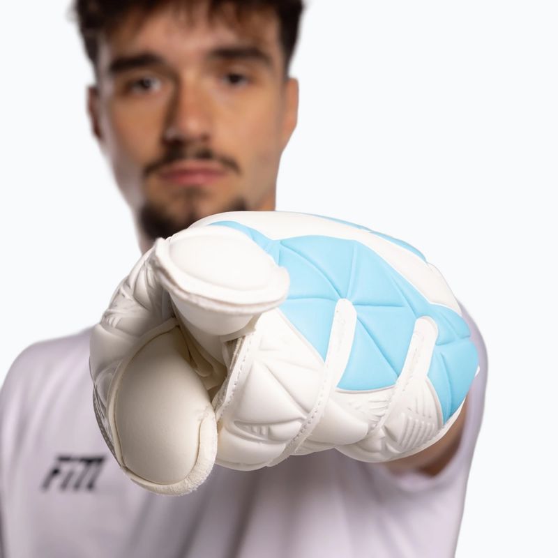 Vartininko pirštinės Football Masters Invictus X white/blue 3