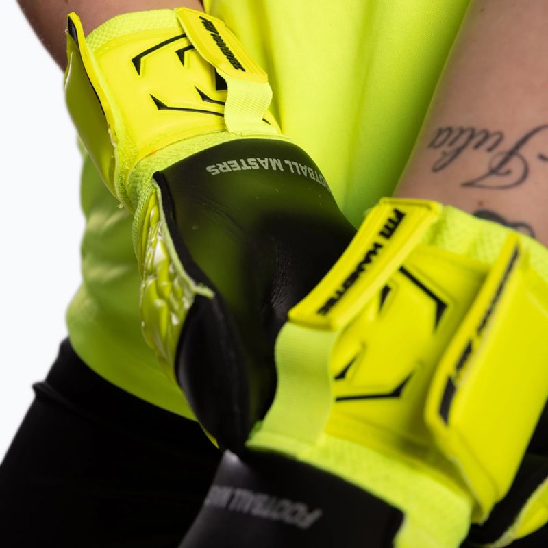 Vartininko pirštinės Football Masters Invictus X yellow fluo 7