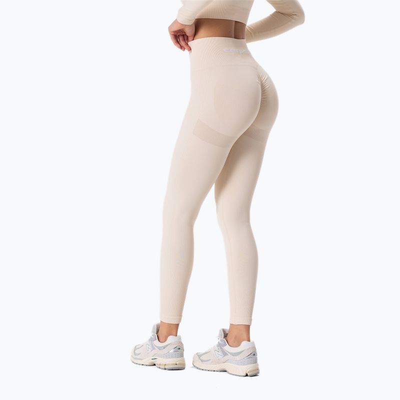 Moteriškos sportinės tamprės Carpatree Allure Seamless cream beige 2