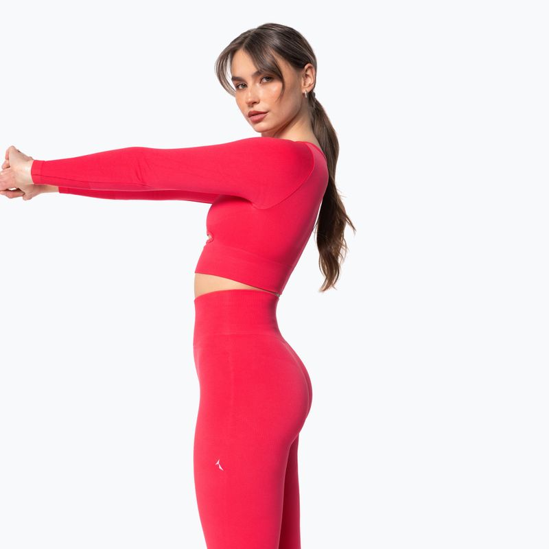 Moteriški treniruočių marškinėliai ilgomis rankovėmis Carpatree Dopamine Buzz Seamless coral paradise pink 4