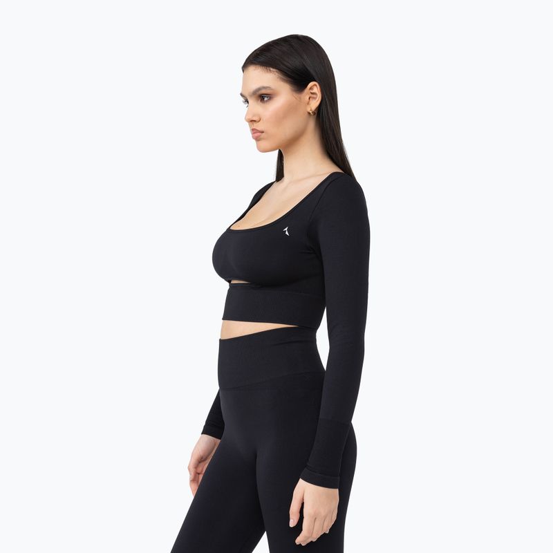 Moteriški treniruočių marškinėliai ilgomis rankovėmis Carpatree Dopamine Buzz Seamless obsidian black 4