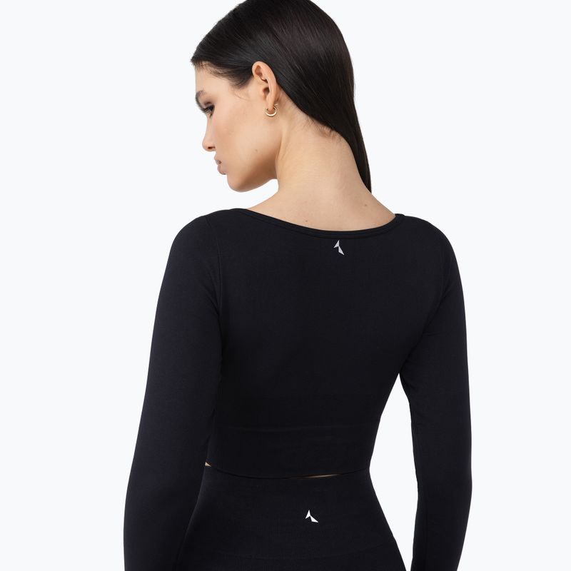 Moteriški treniruočių marškinėliai ilgomis rankovėmis Carpatree Dopamine Buzz Seamless obsidian black 6