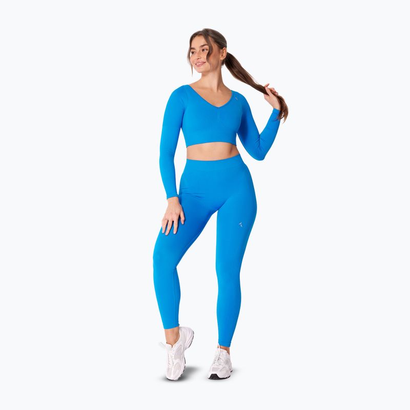 Moteriški treniruočių marškinėliai ilgomis rankovėmis Carpatree Eris Seamless electric blue 2