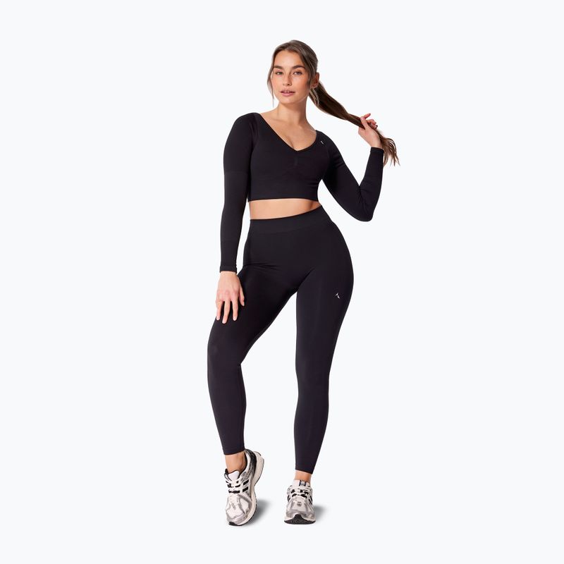 Moteriški treniruočių marškinėliai ilgomis rankovėmis Carpatree Eris Seamless orchid black 2