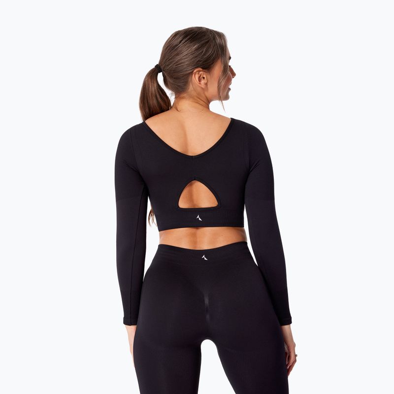 Moteriški treniruočių marškinėliai ilgomis rankovėmis Carpatree Eris Seamless orchid black 3