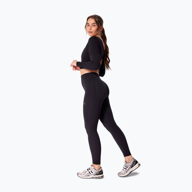Moteriški treniruočių marškinėliai ilgomis rankovėmis Carpatree Eris Seamless orchid black 5