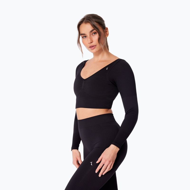Moteriški treniruočių marškinėliai ilgomis rankovėmis Carpatree Eris Seamless orchid black 6