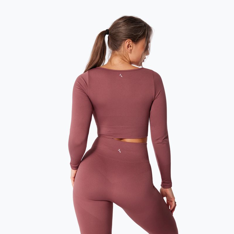 Moteriški treniruočių marškinėliai ilgomis rankovėmis Carpatree Dopamine Buzz Seamless rose/brown 2