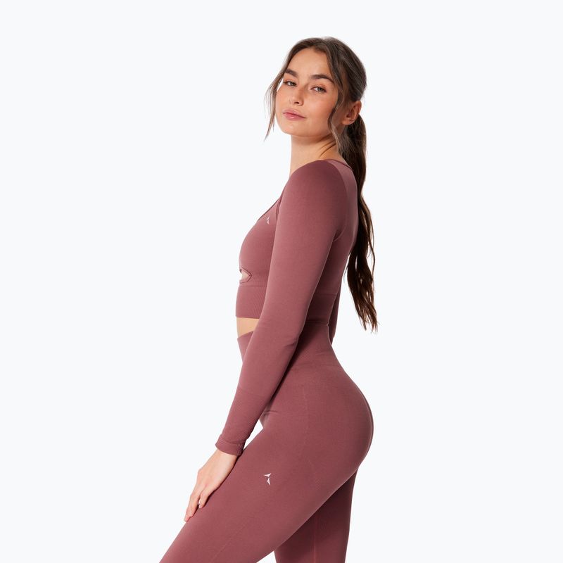 Moteriški treniruočių marškinėliai ilgomis rankovėmis Carpatree Dopamine Buzz Seamless rose/brown 3