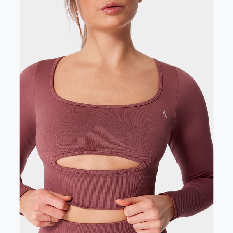 Moteriški treniruočių marškinėliai ilgomis rankovėmis Carpatree Dopamine Buzz Seamless rose/brown 4