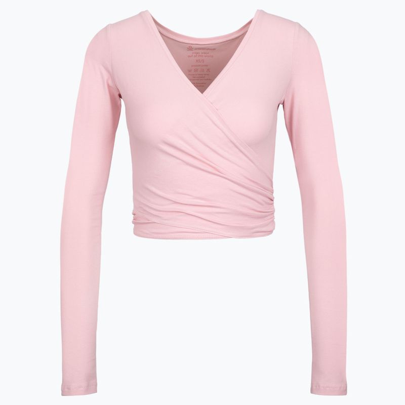 Moteriška jogos viršutinė dalis Moonholi Total Eclipse Wrap Top Nude pink 205