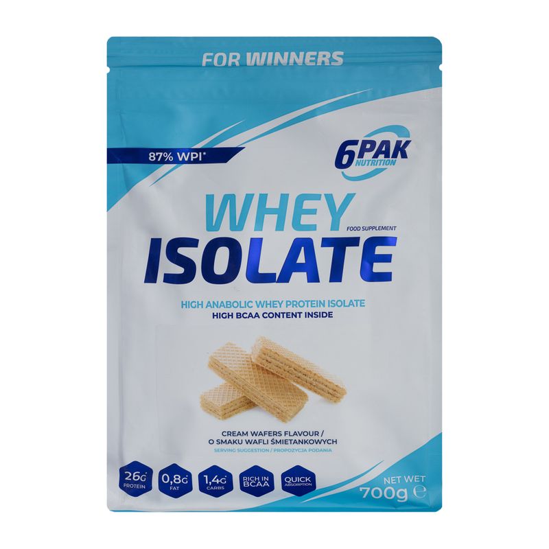 Išrūgų 6PAK izoliatas 700 g Waffers Cream
