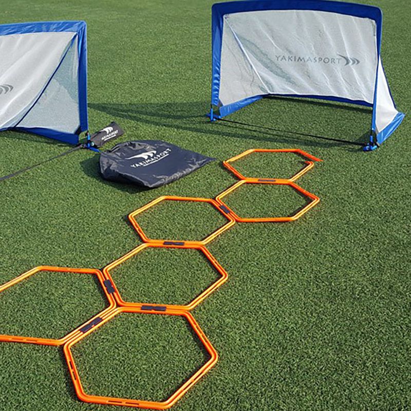 Yakimasport POP-UP futbolo vartai 2 vnt. 120 x 80 cm, mėlynos spalvos 100272 5