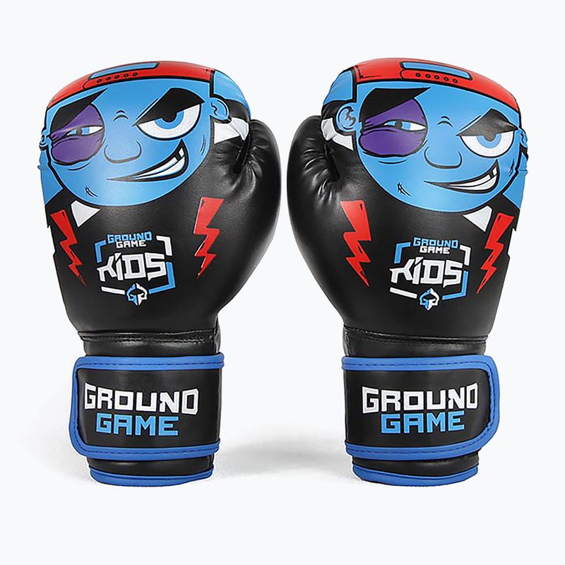Ground Game Prodigy vaikiškos bokso pirštinės juodos ir mėlynos spalvos 6