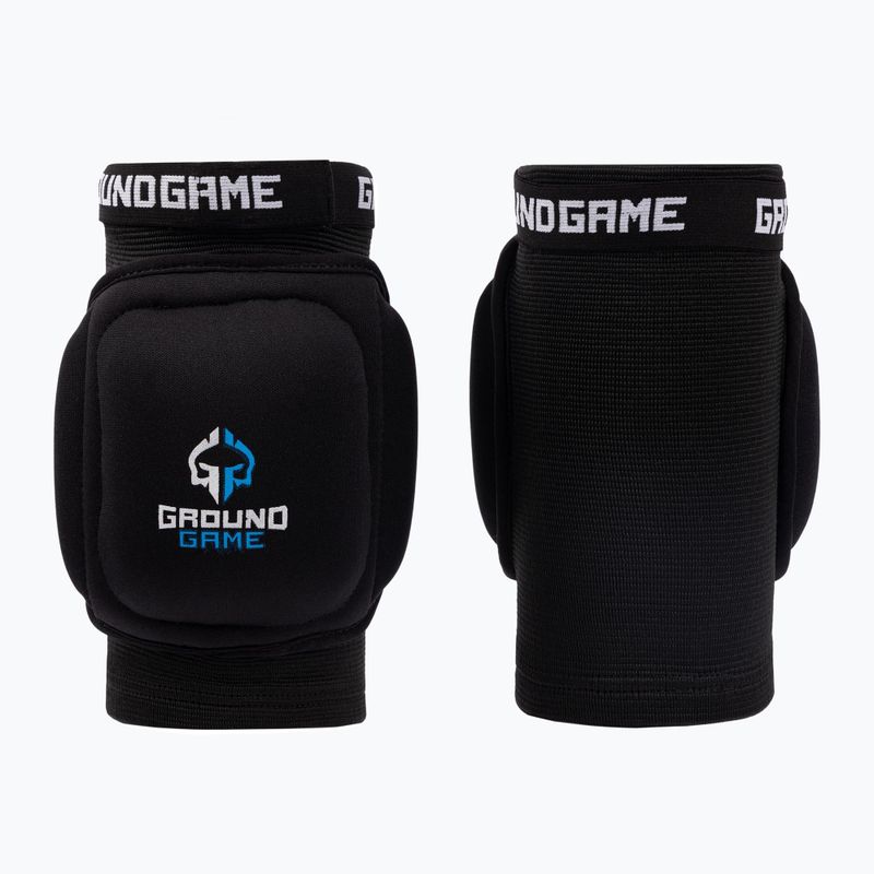 Ground Game Muay Thai Knockout Knee Protectors black MTKNEEPADM