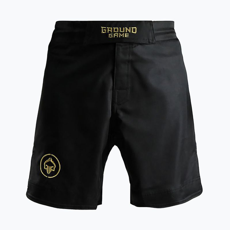 Vyriški Ground Game MMA Athletic Gold šortai juodi MMASHOATHGOLD