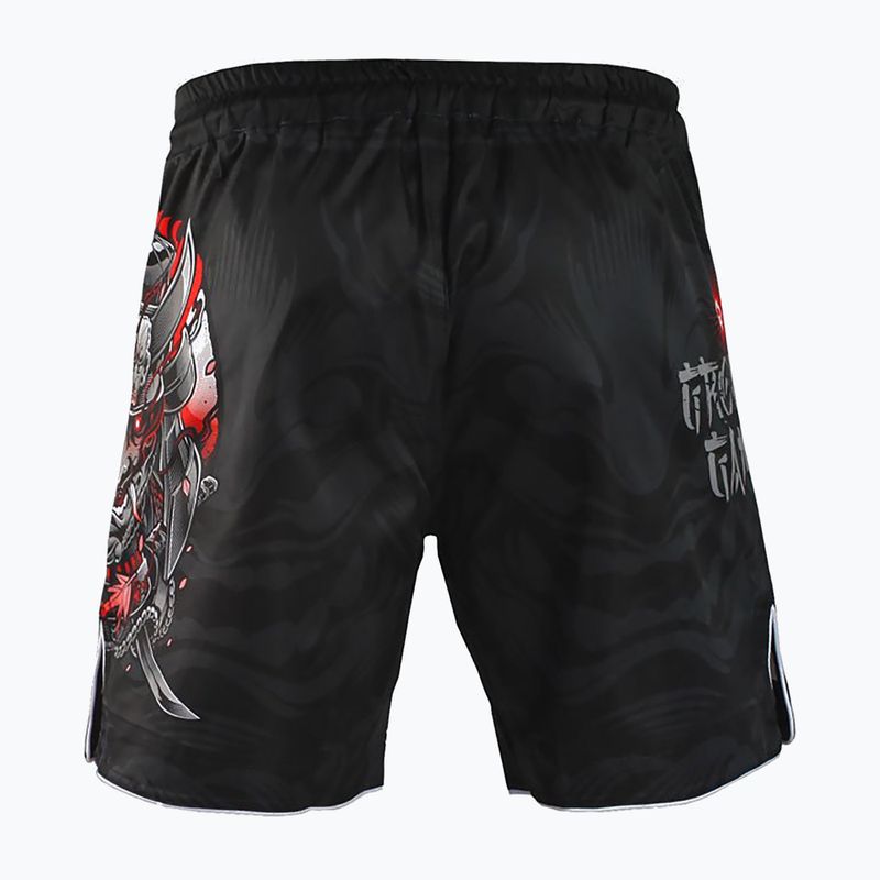Ground Game MMA Samurai 2.0 vyriški treniruočių šortai juoda/raudona 2