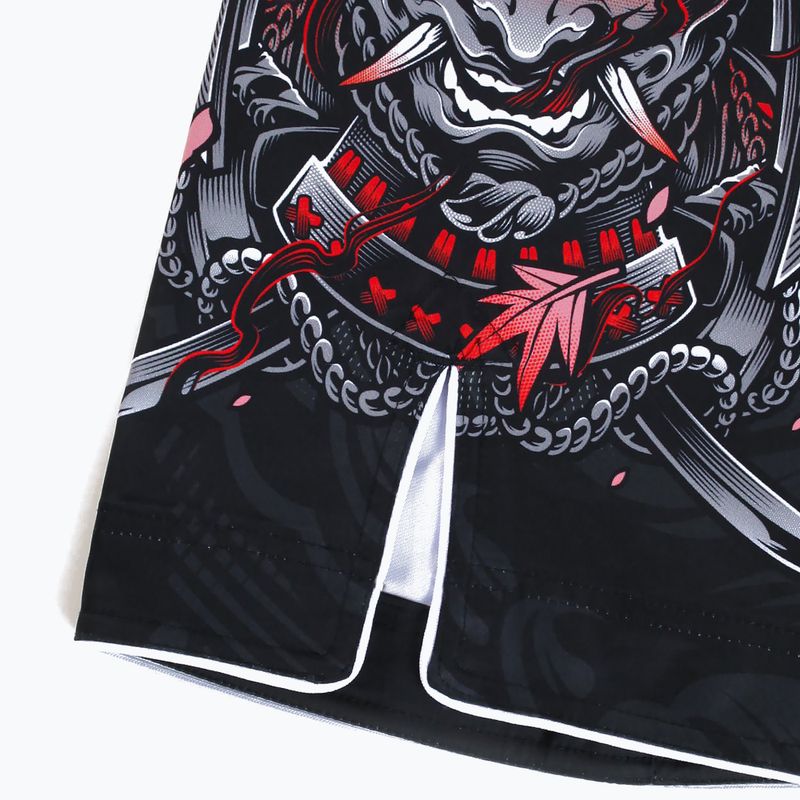 Ground Game MMA Samurai 2.0 vyriški treniruočių šortai juoda/raudona 7
