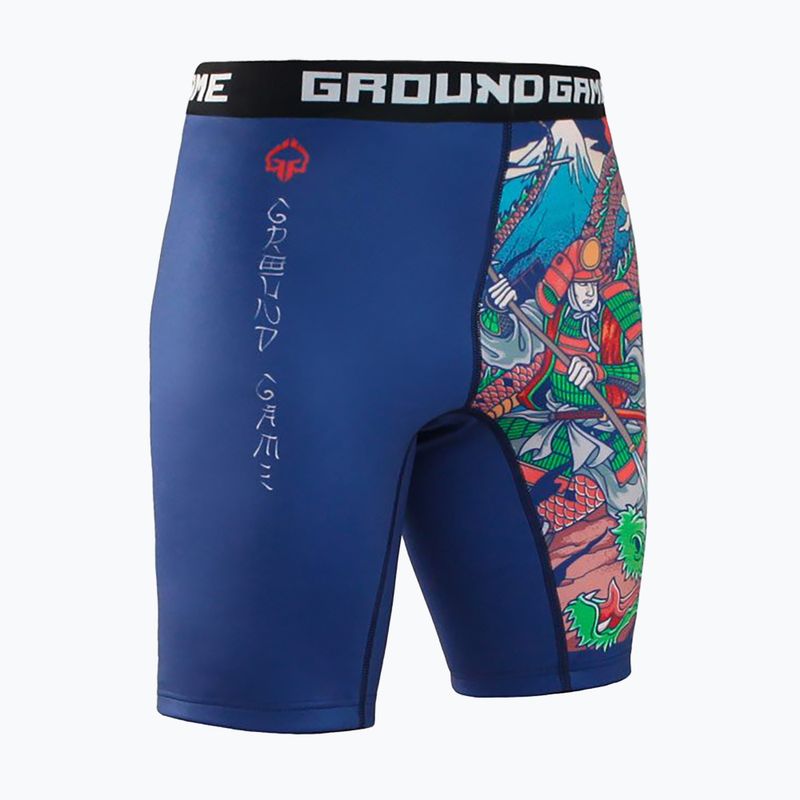Ground Game Vale Tudo Tatakai vyriški treniruočių šortai mėlyni 3