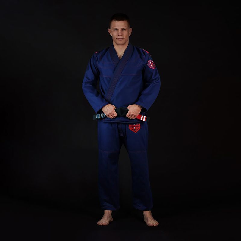 GI vyriškos brazilų džiudžitsu rungtys Ground Game Champion 2.0 tamsiai mėlyna GICHNEWNAV 2