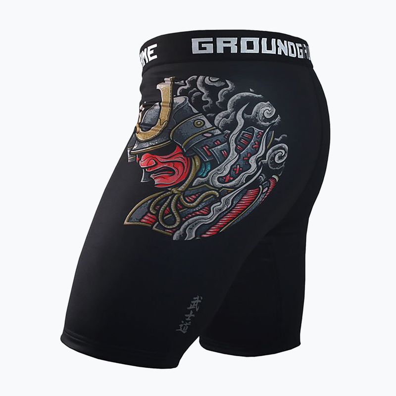 Ground Game Vale Tudo Bushido 3.0 vyriški treniruočių šortai juodi/daugiaspalviai 4