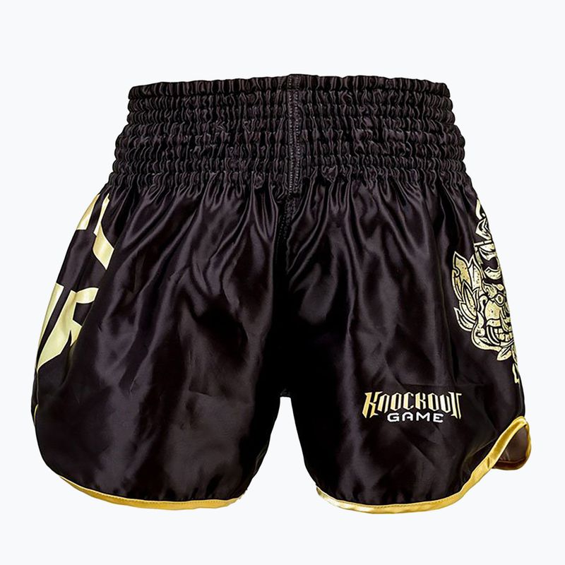 Ground Game Muay Thai vyriški bokso šortai 'Gold' black 21MTSHGOLDS 3