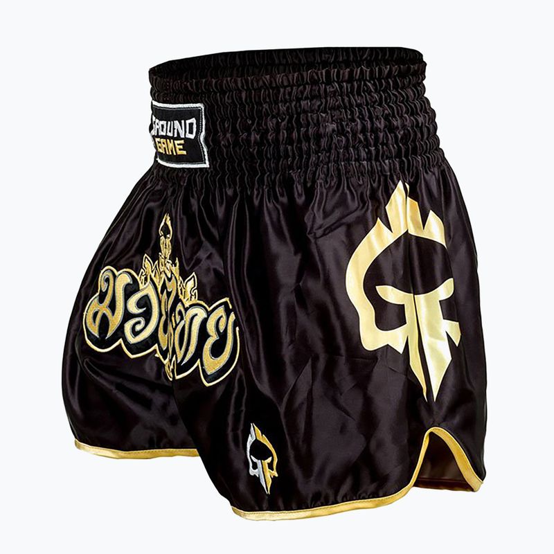 Ground Game Muay Thai vyriški bokso šortai 'Gold' black 21MTSHGOLDS 4