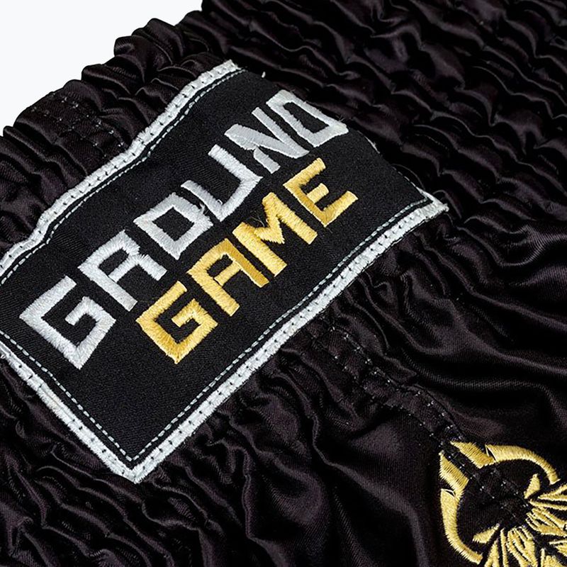 Ground Game Muay Thai vyriški bokso šortai 'Gold' black 21MTSHGOLDS 5