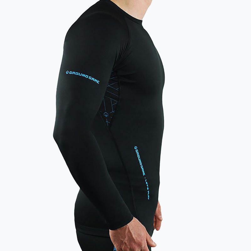 Vyriška Ground Game Athletic 3.0 Rashguard blauzdinė juoda RASHATH3LS 2