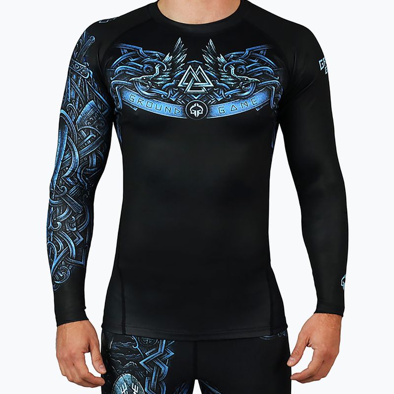 Vyriška Ground Game Viking Rashguard juoda-mėlyna 21RASHVIKLS