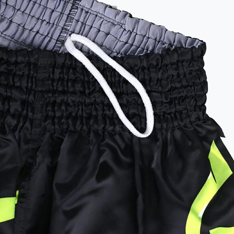 Vyriški Ground Game Muay Thai Neon treniruočių šortai juoda/žalia neoninė 6